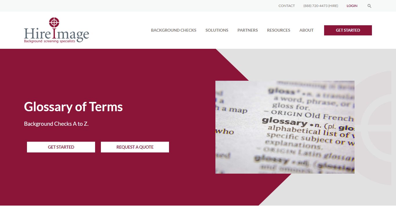 Background Check Glossary | Terms and Definitions | Hire Image